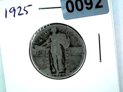 1925 US 25 Cent Standing Liberty Silver Quarter