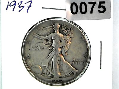 1937 US Walking Liberty Half Dollar