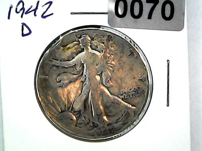 1942-D US Walking Liberty Half Dollar