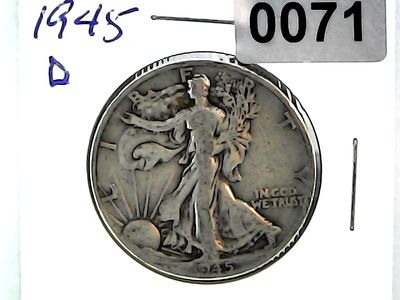 1945-D US Walking Liberty Half Dollar