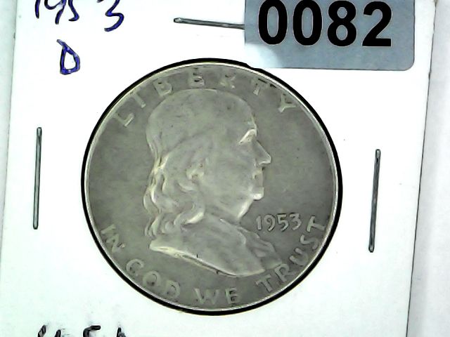 1953-D US Franklin Half Dollar Silver