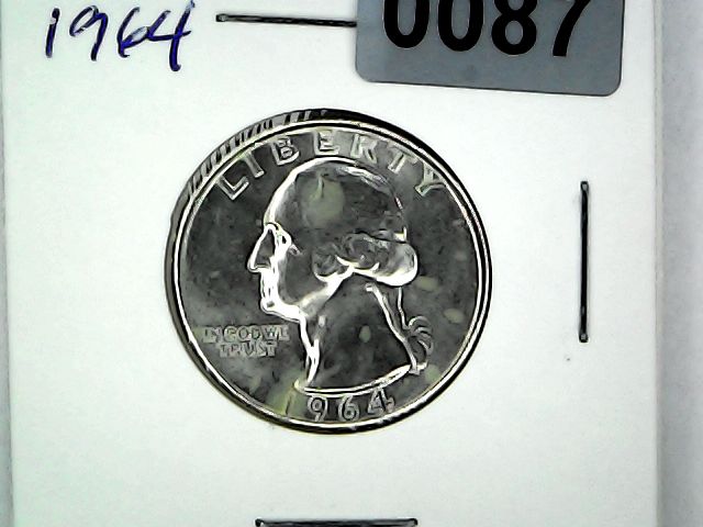 1964 US 25 Cent Washington Silver Quarter