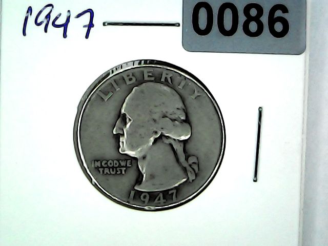 1947 US 25 Cent Washington Silver Quarter