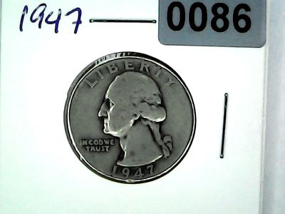 1947 US 25 Cent Washington Silver Quarter