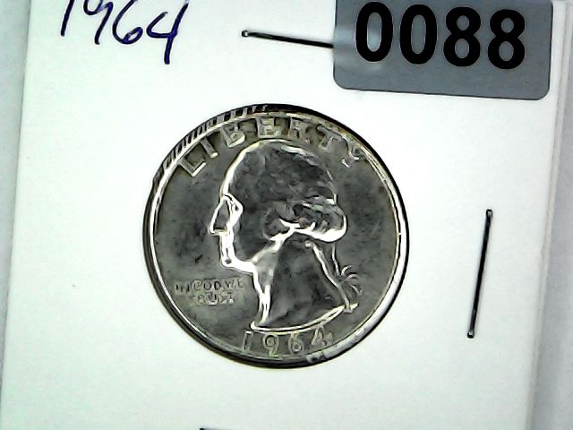 1964 US 25 Cent Washington Silver Quarter