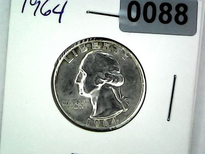 1964 US 25 Cent Washington Silver Quarter