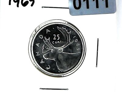 1965 Canada 25 Cent Silver
