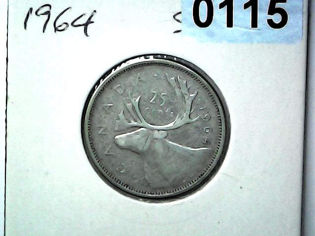 1964 Canada 25 Cent Silver