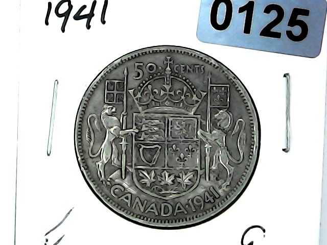 1941 Canada 50 Cent Silver