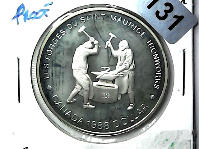 1988 Canada Silver Dollar &quot;Les Forges Du Saint-Maurice&quot;