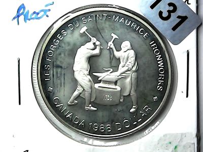 1988 Canada Silver Dollar &quot;Les Forges Du Saint-Maurice&quot;