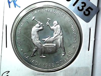 1988 Canada Silver Dollar &quot;Les Forges Du Saint-Maurice&quot;