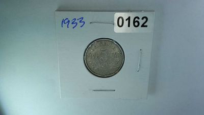 1933 Canada 5 Cent Nickel