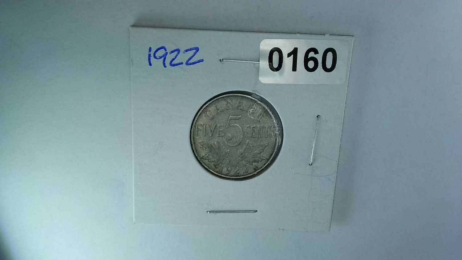 1922 Canada 5 Cent Nickel