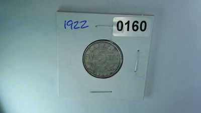 1922 Canada 5 Cent Nickel