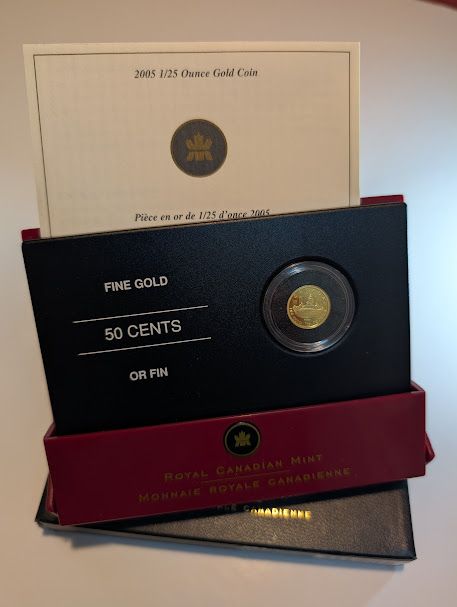 2005 Canada 50 Cents Gold Coin Voyageur Proof
