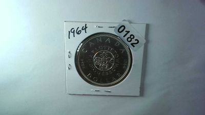1964 Canada Silver Dollar CharlotteTown