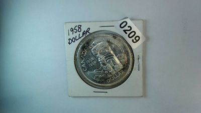 1958 Canada Silver Dollar &quot;Totem&quot;
