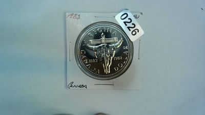 1982 Canada Silver Dollar Regina 1882-1982