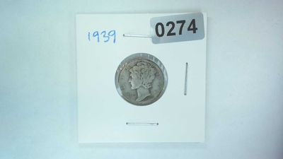 1939 US 10 Cent Mercury Dime