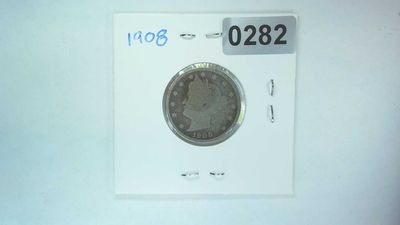1908 US 5 Cent US Liberty Head Nickel
