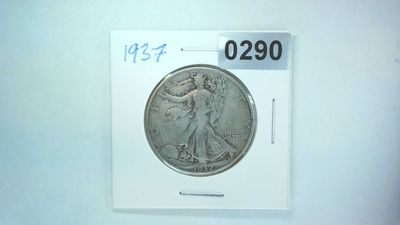 1937 US Walking Liberty Half Dollar