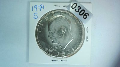 1971-S US Eisenhower Silver Dollar Apollo Mission