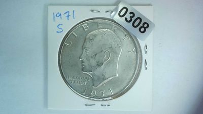 1971-S US Eisenhower Silver Dollar Apollo Mission