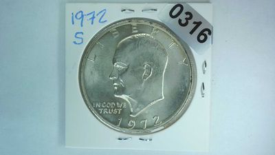 1972-S US Eisenhower Silver Dollar