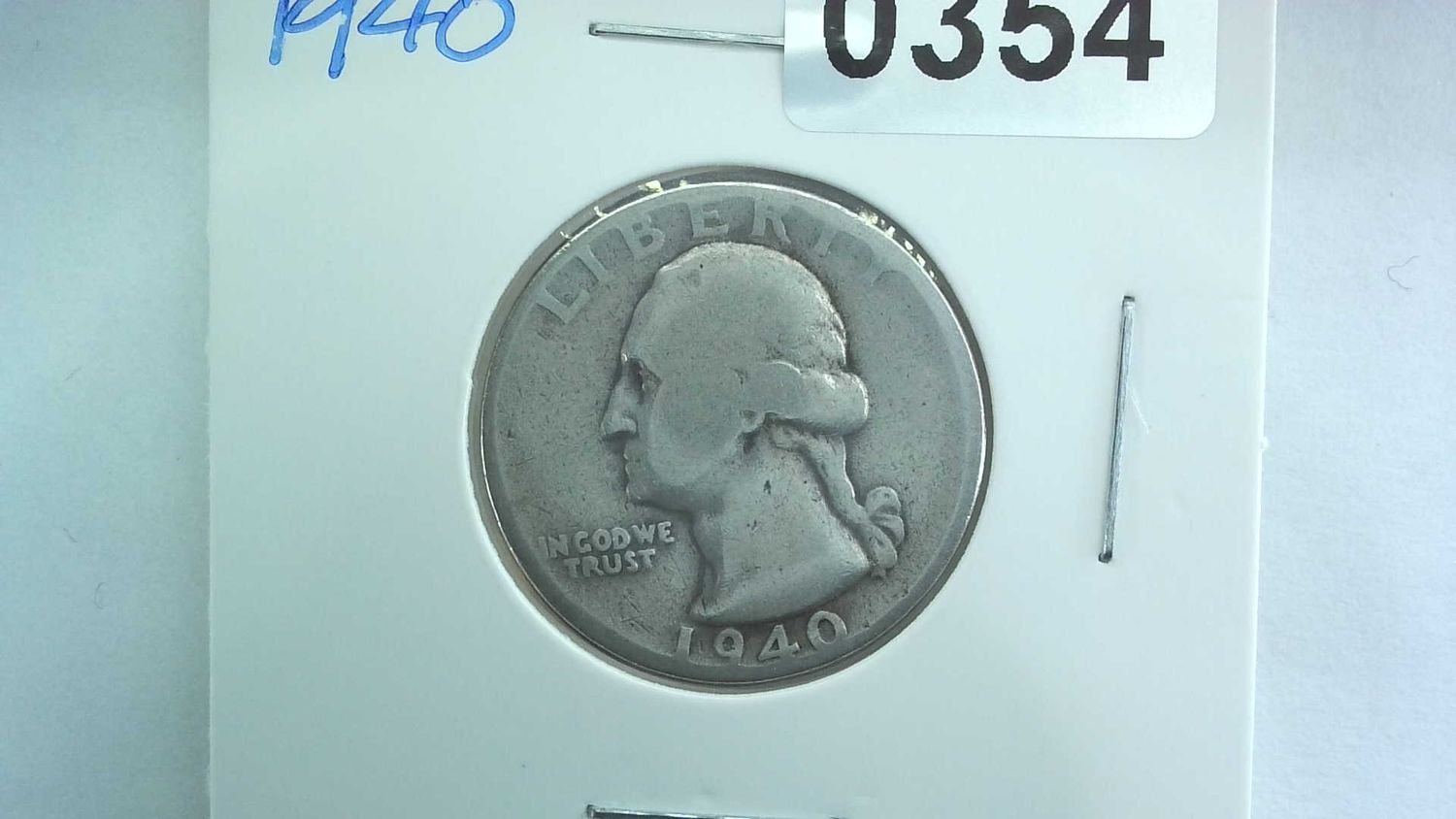 1940 US 25 Cent Washington Silver Quarter