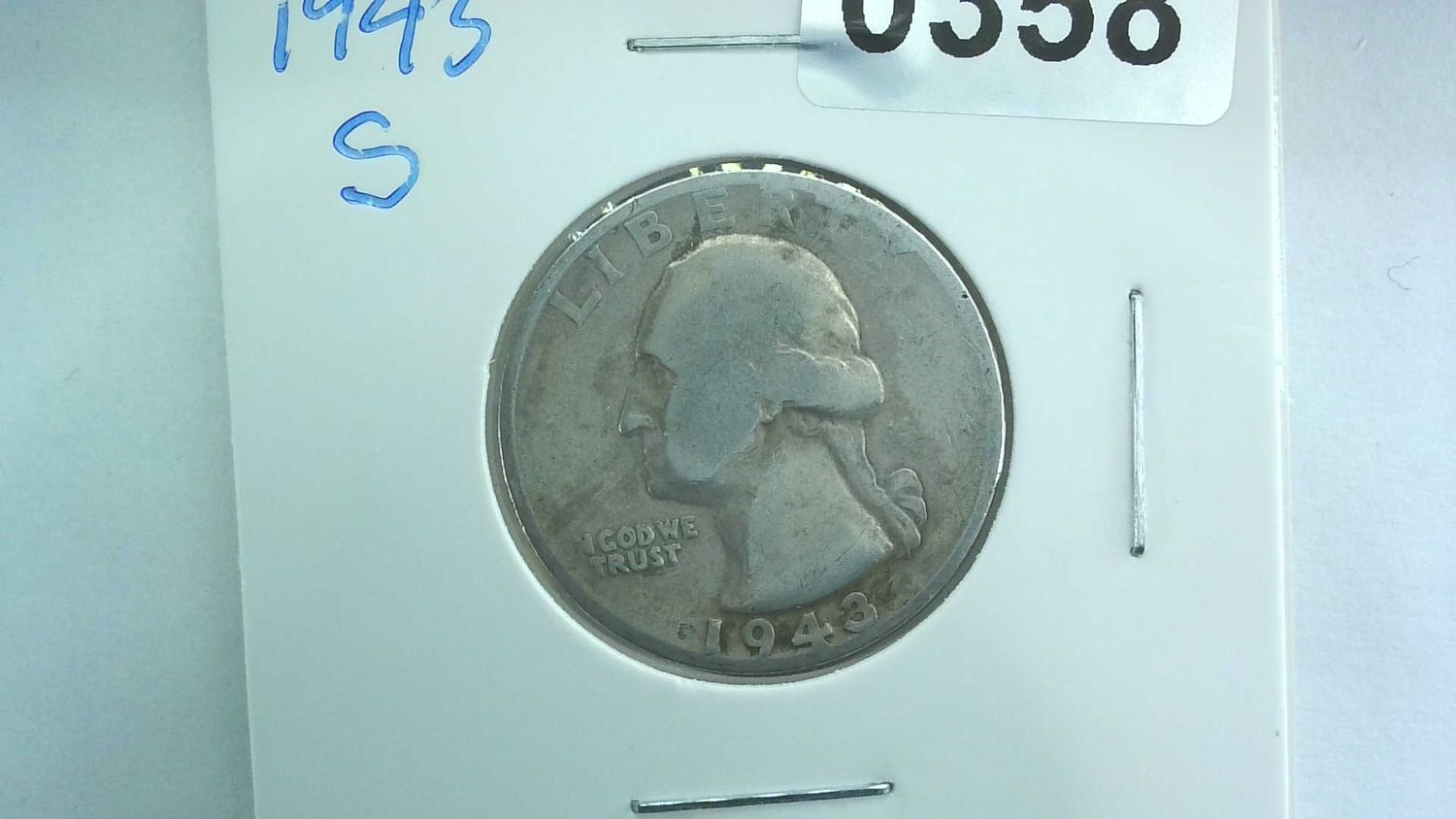 1943-S US 25 Cent Washington Silver Quarter