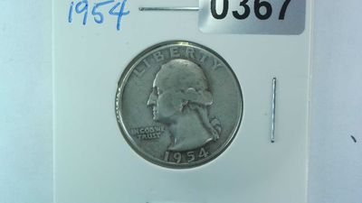 1954 US 25 Cent Washington Silver Quarter
