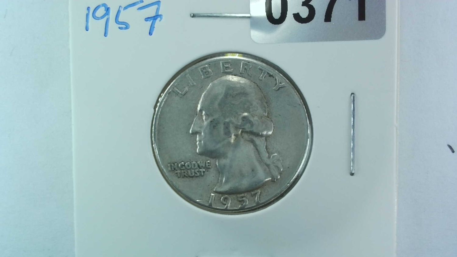 1957 US 25 Cent Washington Silver Quarter