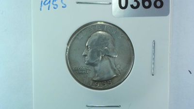 1955 US 25 Cent Washington Silver Quarter