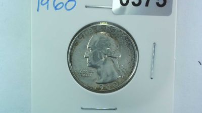 1960 US 25 Cent Washington Silver Quarter