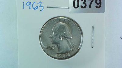 1963 US 25 Cent Washington Silver Quarter