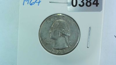 1964 US 25 Cent Washington Silver Quarter