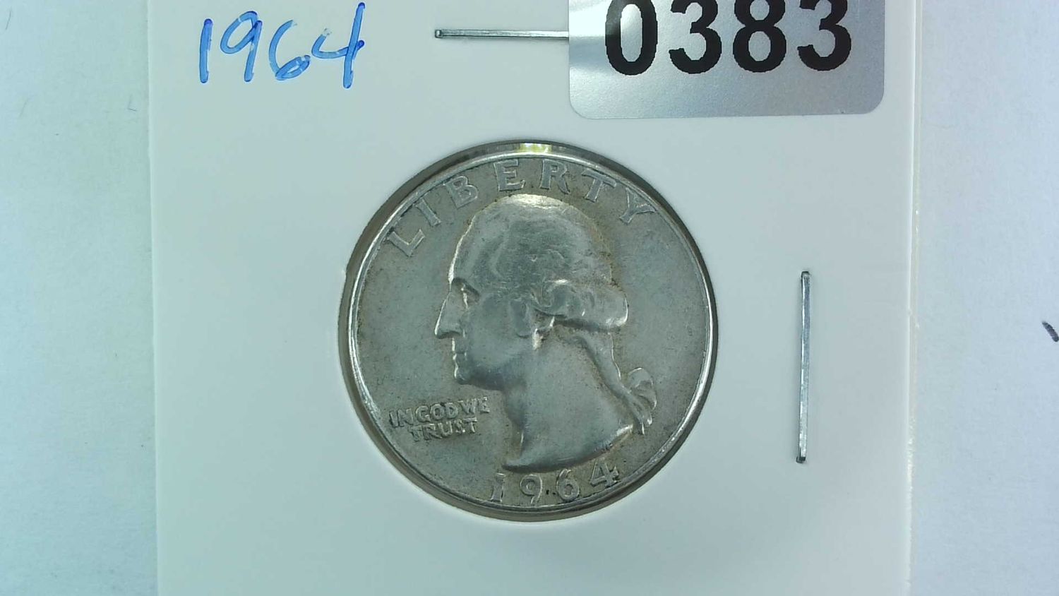 1964 US 25 Cent Washington Silver Quarter
