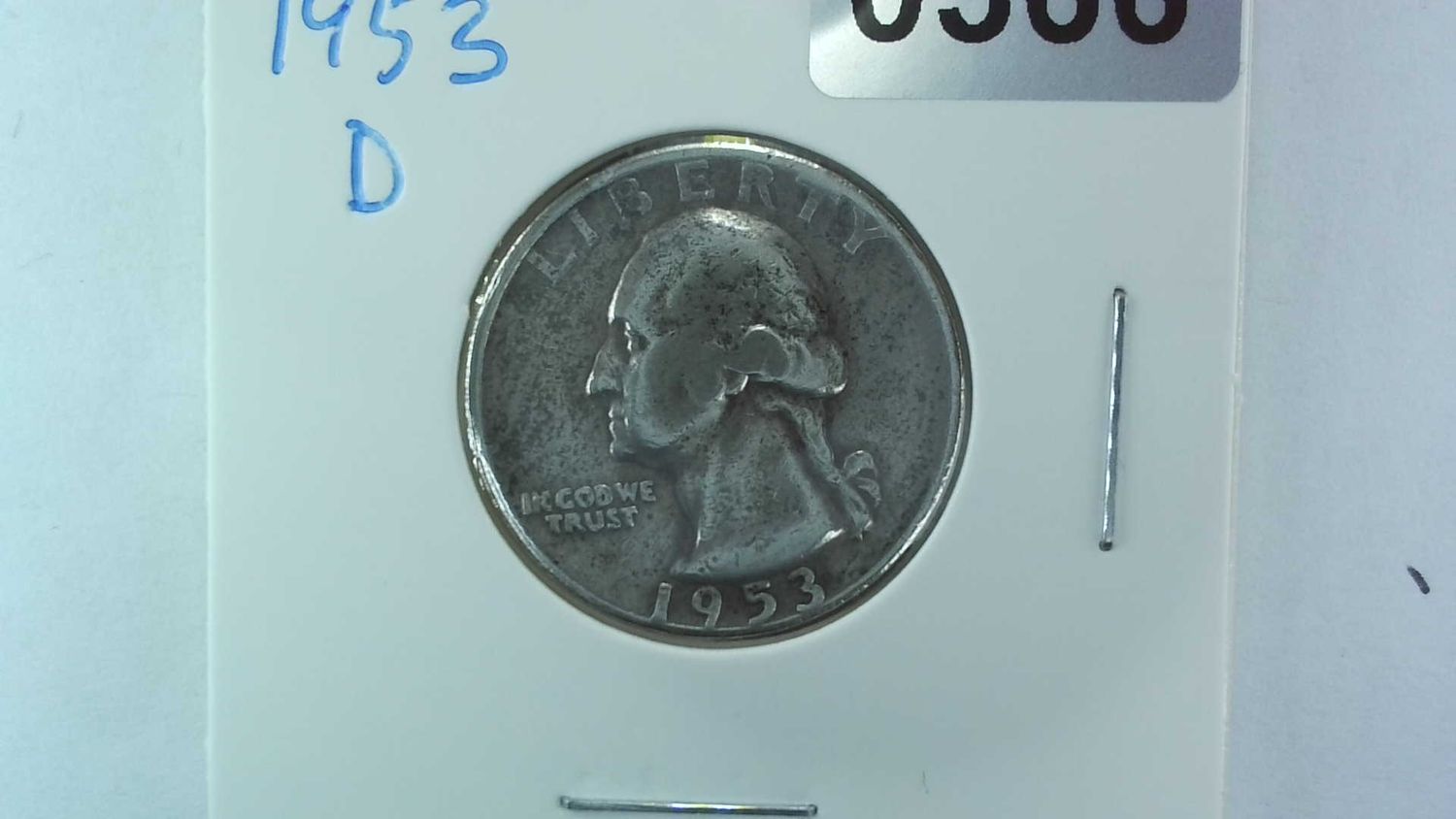 1953-D US 25 Cent Washington Silver Quarter