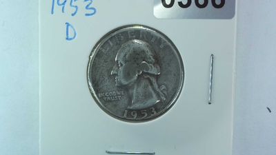 1953-D US 25 Cent Washington Silver Quarter