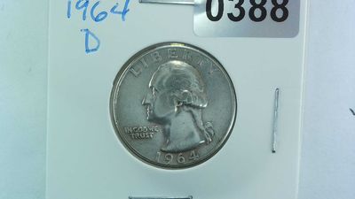 1964-D US 25 Cent Washington Silver Quarter