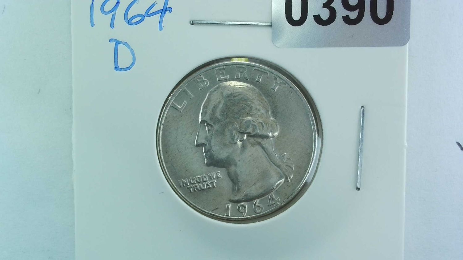 1964-D US 25 Cent Washington Silver Quarter
