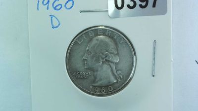 1960-D US 25 Cent Washington Silver Quarter