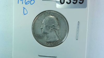 1960-D US 25 Cent Washington Silver Quarter