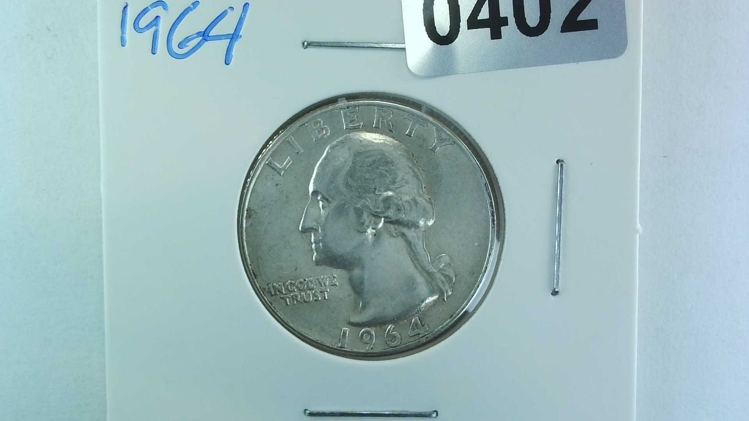 1964 US 25 Cent Washington Silver Quarter