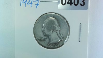 1947 US 25 Cent Washington Silver Quarter
