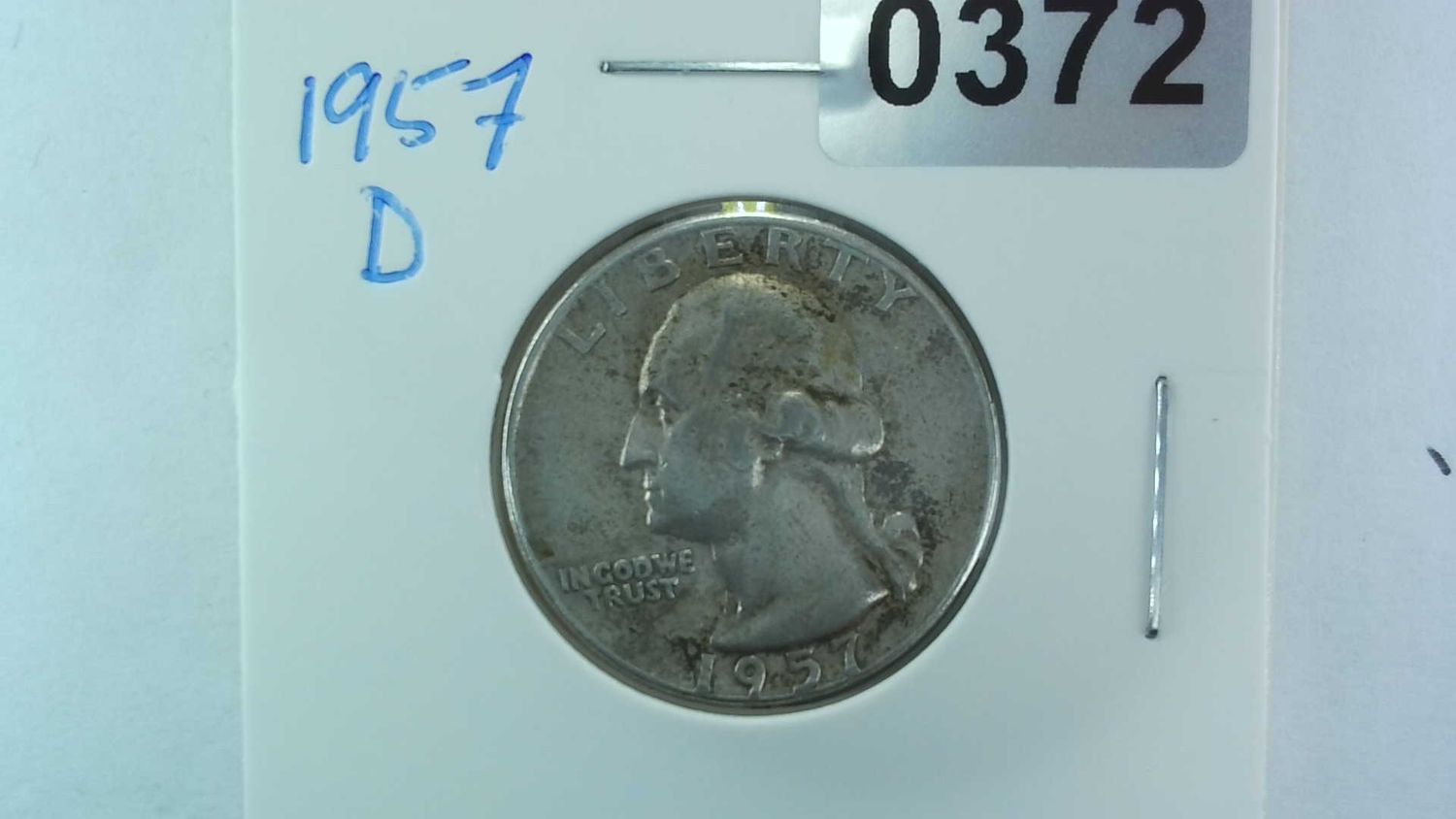 1957-D US 25 Cent Washington Silver Quarter