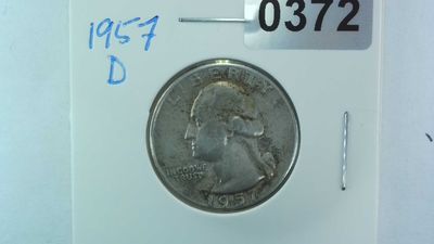 1957-D US 25 Cent Washington Silver Quarter
