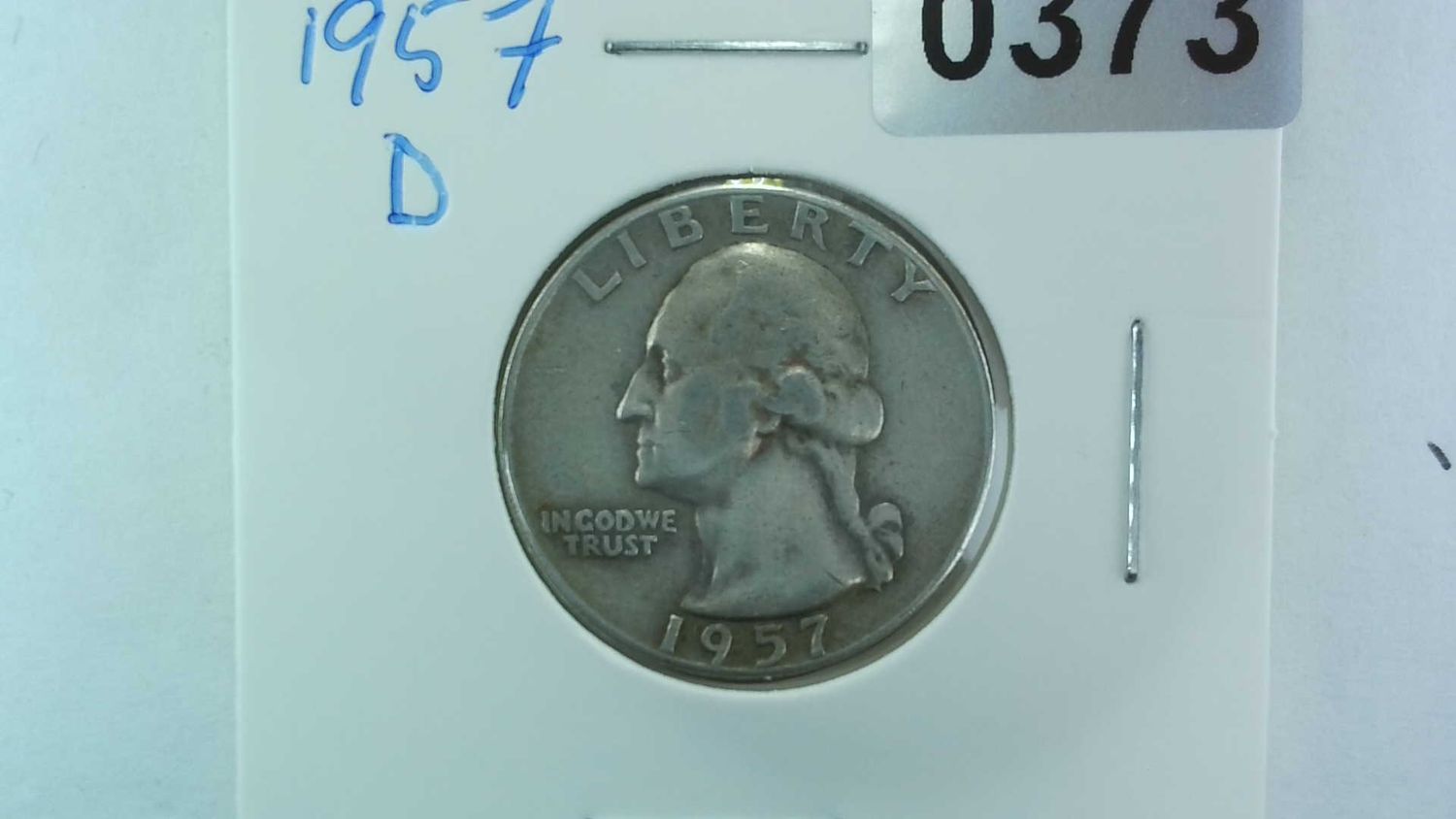 1957-D US 25 Cent Washington Silver Quarter