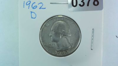 1962-D US 25 Cent Washington Silver Quarter